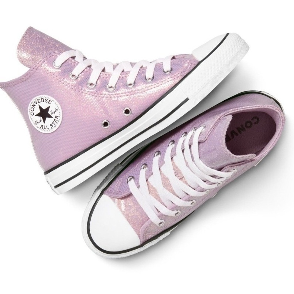 Converse Chuck Taylor All Star Girls Disco High-Top Sneakers Alt. Lilac Size 6